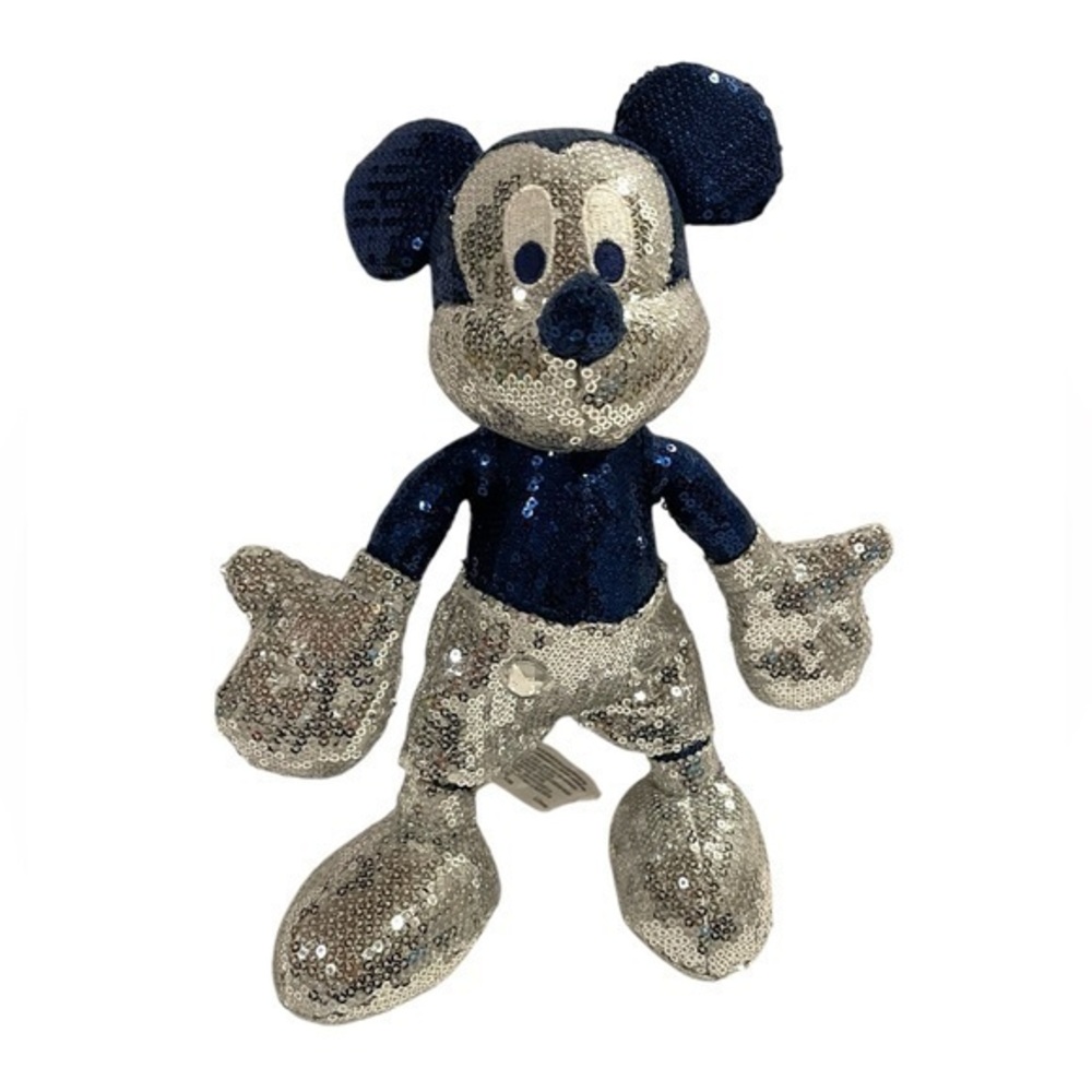 Mickey Mouse Blue Sequined Plush Disneyland Diamond 60th Disney Parks Exclusive